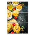 thumbnail image 1 of Elephant Stock Various Italian Pasta Wall Art - Vertical Multi Panel Canvas - Living Room Wall Decor - Food And Drink Multi Panel - Green And Black Decor - 14" x 23", 1 of 4