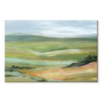 Elephant Stock Vast River Valley Wall Art - Horizontal Canvas Wall Art - Living Room Wall Decor - Abstract Canvas - Gray And Green Decor By Carol Robinson - 12" x 8"