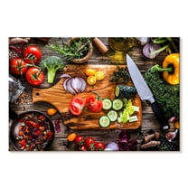 Elephant Stock Vegetable Fresh Ingredients Wall Art - Horizontal Canvas Wall Art - Kitchen Wall Decor - Food And Drink Canvas - Orange And Red Decor - 12" x 8"
