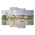 thumbnail image 1 of Elephant Stock Vetheuil In Summer 1880 Wall Art - Horizontal Multi Panel Canvas - Living Room Wall Decor - Nature Multi Panel - Gray And Blue Decor By Claude Monet - 43" x 27", 1 of 4