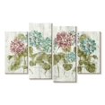 thumbnail image 1 of Elephant Stock Vibrant Row Of Hydrangea On Wood Wall Art - Horizontal Multi Panel Canvas - Bedroom Wall Decor - Floral And Botanical Multi Panel - Gray And Green Decor By Cheri Blum - 68" x 42", 1 of 1