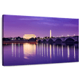 thumbnail image 1 of Elephant Stock View Across The Potomac Wall Art - Horizontal Canvas Wall Art - Living Room Wall Decor - Architecture Canvas - Gray And Purple Decor - 12" x 8", 1 of 8