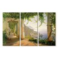 thumbnail image 1 of Elephant Stock View To The Amalfi Coast Wall Art - Horizontal Multi Panel Canvas - Living Room Wall Decor - Places Multi Panel - Beige And Gray Decor By Carl Frederic Aagaard - 57" x 36", 1 of 4