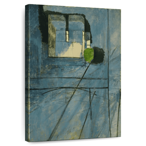 Elephant Stock View Of Notre Dame Wall Art - Vertical Canvas Wall Art - Living Room Wall Decor - Abstract Canvas - Blue And Yellow Decor By Henri Matisse - 20" x 30"