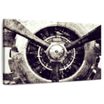 thumbnail image 1 of Elephant Stock Vintage Airplane Propeller Wall Art - Horizontal Canvas Wall Art - Living Room Wall Decor - Transportation Canvas - Brown And Beige Decor - 45" x 30", 1 of 8