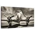 thumbnail image 1 of Elephant Stock Vintage Airplane Wall Art - Horizontal Canvas Wall Art - Living Room Wall Decor - Transportation Canvas - Brown And Gray Decor - 48" x 32", 1 of 8