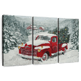 thumbnail image 1 of Elephant Stock Vintage Christmas Wall Art - Horizontal Multi Panel Canvas - Living Room Wall Decor - Holiday Multi Panel - Gray And Brown Decor - 38" x 24", 1 of 8
