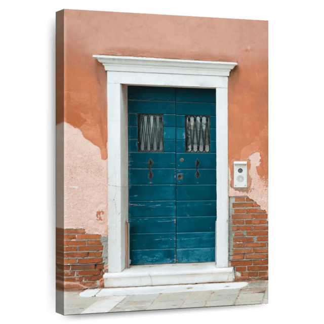 Elephant Stock Vintage Door In Venice Wall Art Vertical Canvas Wall