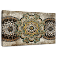 thumbnail image 1 of Elephant Stock Vintage Mandalas Wall Art - Horizontal Canvas Wall Art - Living Room Wall Decor - Decor Elements Canvas - Brown And Gray Decor - 12" x 8", 1 of 8