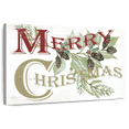 thumbnail image 1 of Elephant Stock Vintage Merry Christmas Wall Art - Horizontal Canvas Wall Art - Living Room Wall Decor - Holiday Canvas - White And Gray Decor By Cindy Jacobs - 48" x 32", 1 of 8
