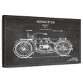 thumbnail image 1 of Elephant Stock Vintage Motorcycle Bw Patent Wall Art - Horizontal Canvas Wall Art - Living Room Wall Decor - Transportation Canvas - Gray And White Decor - 48" x 32", 1 of 8