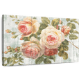 thumbnail image 1 of Elephant Stock Vintage Roses On Driftwood Wall Art - Horizontal Canvas Wall Art - Living Room Wall Decor - Floral And Botanical Canvas - Green And Gray Decor By Danhui Nai - 12" x 8", 1 of 8