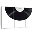 thumbnail image 1 of Elephant Stock Vinyl Record Wall Art - Horizontal Multi Panel Canvas - Living Room Wall Decor - Music Multi Panel - White And Black Decor - 38" x 24", 1 of 8