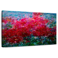 thumbnail image 1 of Elephant Stock Vivid Blooming Happiness Wall Art - Horizontal Canvas Wall Art - Bedroom Wall Decor - Abstract Canvas - Red And Teal Decor By Olena - 48" x 32", 1 of 8