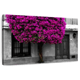 thumbnail image 1 of Elephant Stock Vivid House Tree Pop Wall Art - Horizontal Canvas Wall Art - Living Room Wall Decor - Architecture Canvas - Black And White Decor - 12" x 8", 1 of 8