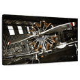 thumbnail image 1 of Elephant Stock War Airplane Propeller Wall Art - Horizontal Canvas Wall Art - Living Room Wall Decor - Transportation Canvas - Black And Gray Decor - 51" x 34", 1 of 8