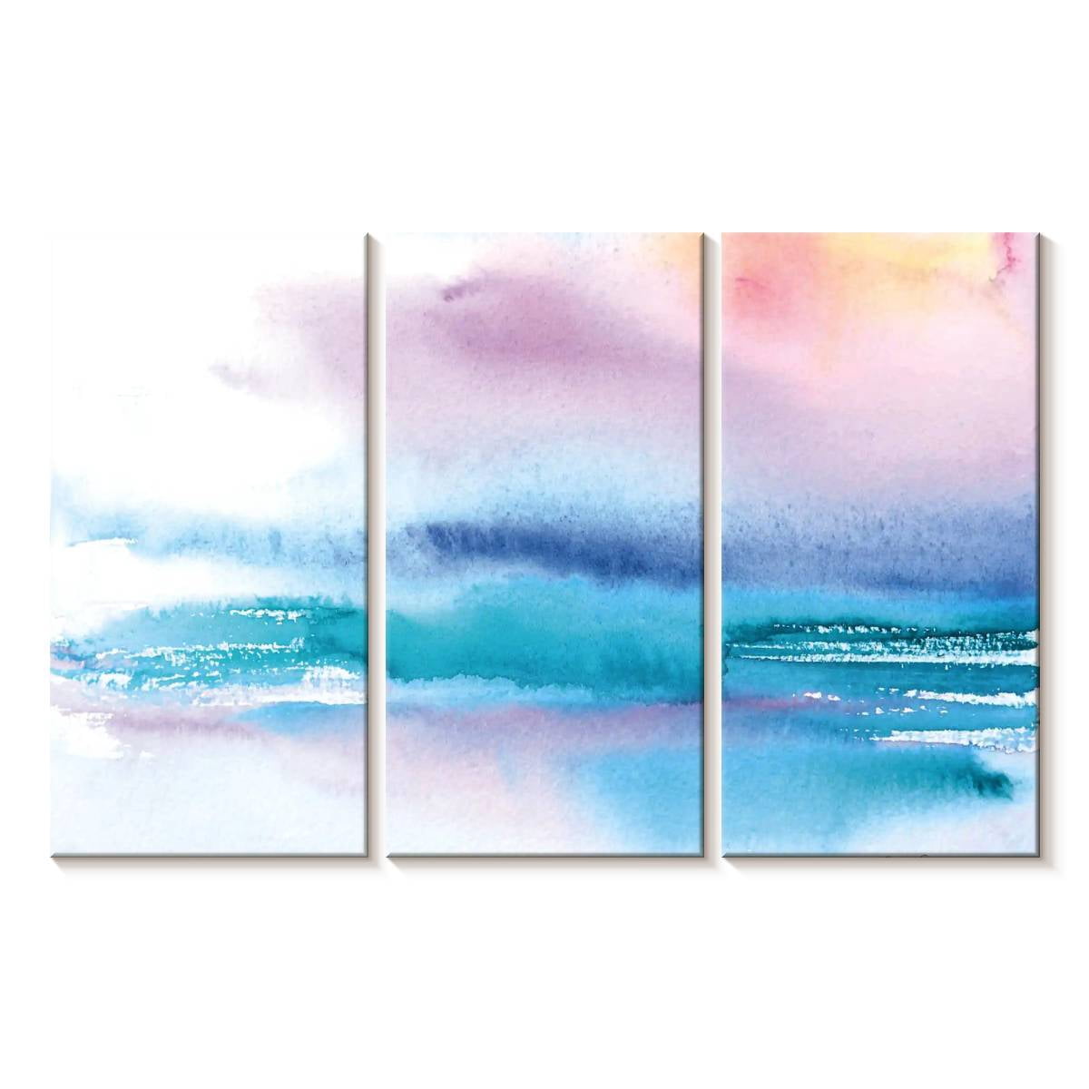Elephant Stock Washed Sunset Wall Art - Horizontal Multi Panel Canvas ...