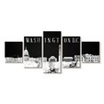 thumbnail image 1 of Elephant Stock Washington Dc Skyline Bw Wall Art - Horizontal Multi Panel Canvas - Living Room Wall Decor - City Multi Panel - Black And Gray Decor - 36" x 15", 1 of 4