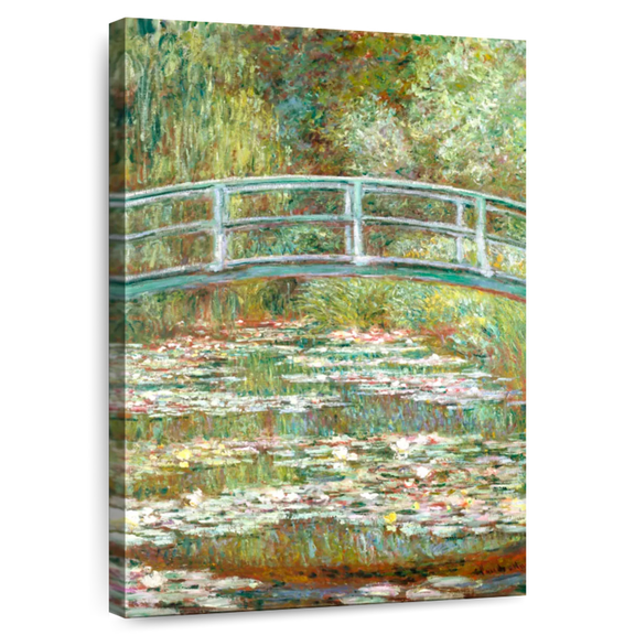 Elephant Stock Waterlily Pond Green Harmony Wall Art - Vertical Canvas Wall Art - Hallway Wall Decor - Architecture Canvas - Brown And Green Decor By Claude Monet - 26" x 39"