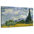 thumbnail image 1 of Elephant Stock Wheat Field With Cypresses Painting Wall Art - Horizontal Canvas Wall Art - Living Room Wall Decor - Nature Canvas - Blue And Green Decor By Vincent Van Gogh - 39" x 26", 1 of 8