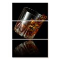 thumbnail image 1 of Elephant Stock Whiskey Glass Reflection Wall Art - Vertical Multi Panel Canvas - Living Room Wall Decor - Food And Drink Multi Panel - Black And Orange Decor - 42" x 65", 1 of 4
