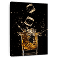 thumbnail image 1 of Elephant Stock Whiskey Ice Splash Wall Art - Vertical Canvas Wall Art - Dining Room Wall Decor - Food And Drink Canvas - Black And Orange Decor - 8" x 12", 1 of 8