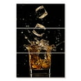 thumbnail image 1 of Elephant Stock Whiskey Ice Splash Wall Art - Vertical Multi Panel Canvas - Living Room Wall Decor - Food And Drink Multi Panel - Black And Orange Decor - 32" x 50", 1 of 4