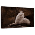 thumbnail image 1 of Elephant Stock White Wolf Howling Wall Art - Horizontal Canvas Wall Art - Living Room Wall Decor - Animal Canvas - Beige And Brown Decor By Jo Walsh - 12" x 8", 1 of 8