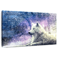 thumbnail image 1 of Elephant Stock White Wolf Wall Art - Horizontal Canvas Wall Art - Living Room Wall Decor - Animal Canvas - Blue And Gray Decor - 45" x 30", 1 of 8