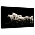 thumbnail image 1 of Elephant Stock White Wolves Wall Art - Horizontal Canvas Wall Art - Living Room Wall Decor - Animal Canvas - Black And White Decor - 48" x 32", 1 of 8