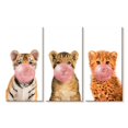 thumbnail image 1 of Elephant Stock Wild Cubs Bubble Gum Wall Art - Horizontal Multi Panel Canvas - Living Room Wall Decor - Humor Multi Panel - White And Pink Decor - 23" x 14", 1 of 4