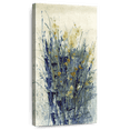 thumbnail image 1 of Elephant Stock Wild Indigo Floral Ii Wall Art - Vertical Canvas Wall Art - Living Room Wall Decor - Abstract Canvas - Beige And Blue Decor By Tim O'toole - 27" x 54", 1 of 8