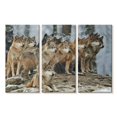 thumbnail image 1 of Elephant Stock Wild Wolf Pack Wall Art - Horizontal Multi Panel Canvas - Living Room Wall Decor - Animal Multi Panel - Beige And Brown Decor - 23" x 14", 1 of 4