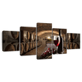thumbnail image 1 of Elephant Stock Winery Wall Art - Horizontal Multi Panel Canvas - Living Room Wall Decor - Architecture Multi Panel - Brown And Black Decor - 92" x 42", 1 of 6