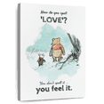thumbnail image 1 of Elephant Stock Winnie The Pooh Feel Love Quote Wall Art - Vertical Canvas Wall Art - Living Room Wall Decor - Kids And Nursery Canvas - Beige And Blue Decor - 8" x 12", 1 of 8