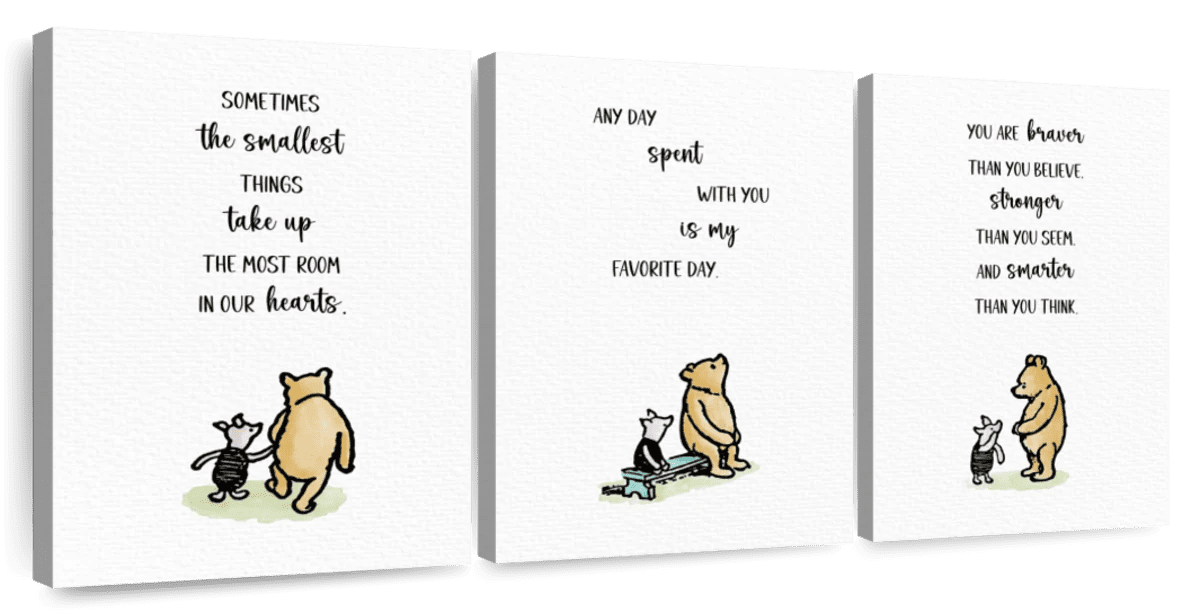 Elephant Stock Winnie The Pooh And Piglet Inspirational Quotes Wall Art
