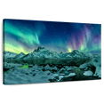 thumbnail image 1 of Elephant Stock Winter Creek Aurora Borealis Wall Art - Horizontal Canvas Wall Art - Living Room Wall Decor - Nature Canvas - Teal And Blue Decor - 24" x 16", 1 of 8