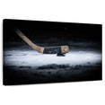 thumbnail image 1 of Elephant Stock Winter Hockey Wall Art - Horizontal Canvas Wall Art - Living Room Wall Decor - Sports Canvas - Black And Gray Decor - 12" x 8", 1 of 8