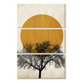 thumbnail image 1 of Elephant Stock Winter Morning Ii Wall Art - Vertical Multi Panel Canvas - Living Room Wall Decor - Floral And Botanical Multi Panel - Black And Orange Decor By Kubistika - 14" x 23", 1 of 4