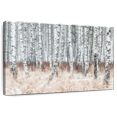 thumbnail image 1 of Elephant Stock Winter Season Birch Forest Wall Art - Horizontal Canvas Wall Art - Living Room Wall Decor - Floral And Botanical Canvas - Brown And White Decor - 39" x 26", 1 of 8