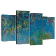 thumbnail image 1 of Elephant Stock Wisteria 1925 Wall Art - Horizontal Multi Panel Canvas - Living Room Wall Decor - Abstract Multi Panel - Blue And Green Decor By Claude Monet - 75" x 48", 1 of 8