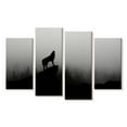 thumbnail image 1 of Elephant Stock Wolf Silhouette Wall Art - Horizontal Multi Panel Canvas - Living Room Wall Decor - Animal Multi Panel - Black And Gray Decor - 24" x 14", 1 of 4