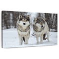thumbnail image 1 of Elephant Stock Wolves In Langedrag Nature Park Wall Art - Horizontal Canvas Wall Art - Living Room Wall Decor - Animal Canvas - Brown And Gray Decor - 12" x 8", 1 of 8