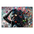 thumbnail image 1 of Elephant Stock Woman With Butterflies Wall Art - Horizontal Canvas Wall Art - Living Room Wall Decor - People Canvas - Black And Gray Decor - 12" x 8", 1 of 8