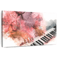 thumbnail image 1 of Elephant Stock Woman Playing Piano Wall Art - Horizontal Canvas Wall Art - Living Room Wall Decor - Music Canvas - Pink And Gray Decor - 48" x 32", 1 of 8