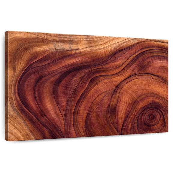 Elephant Stock Wood Grain Pattern Wall Art - Horizontal Canvas Wall Art - Living Room Wall Decor - Abstract Canvas - Brown And Orange Decor - 12" x 8"