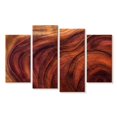 thumbnail image 1 of Elephant Stock Wood Grain Pattern Wall Art - Horizontal Multi Panel Canvas - Living Room Wall Decor - Abstract Multi Panel - Brown And Orange Decor - 75" x 48", 1 of 4