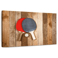 thumbnail image 1 of Elephant Stock Wooden Ping Pong Wall Art - Horizontal Canvas Wall Art - Living Room Wall Decor - Sports Canvas - Brown And Red Decor - 30" x 20", 1 of 8