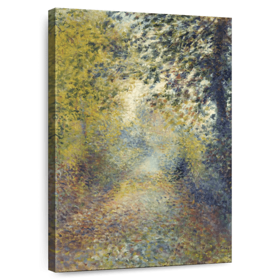 Elephant Stock In The Woods 1880 Wall Art - Vertical Canvas Wall Art - Living Room Wall Decor - Abstract Canvas - Green And Gray Decor By Pierre Auguste Renoir - 16" x 24"