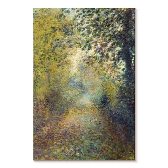 Elephant Stock In The Woods 1880 Wall Art - Vertical Canvas Wall Art - Living Room Wall Decor - Abstract Canvas - Green And Gray Decor By Pierre Auguste Renoir - 8" x 12"